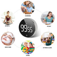 Reloj De Cocina Digital Silencioso Con Timer De Countdown Y Display LED Reloj Electrónico Para Estudio Y Cocina Con Función Self Regulated - details 3