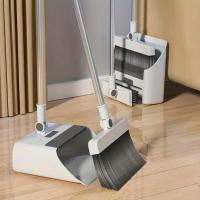 Juego De Limpieza 3 En 1 Pala Y Escoba Plegable Multifacética Con Cerdas Fuertes Cepillo De Suelo Compacto Para Alfombra/hard - details 1
