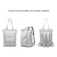 Mochila De Mujer Impermeable Estilo Coreano Con USB Para Portátil De 13-15.6 Pulgadas Mochila De Cuero Oxford De Moda Para Estudiantes - details 2
