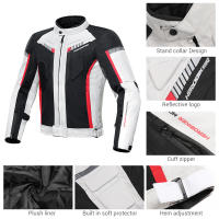 Chaqueta De Motocicleta Para Hombre Impermeable Con Pantalones De Motocross Equipamiento Protector De Moto Material Polyester Y Nylon - details 5