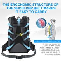 Mochila De Senderismo 40 Litros Resistente Para Viajes Y Camping Mochila Táctica De Trekkking INOXTO Unisex Nylon - details 5