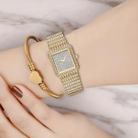 Reloj De Cuarzo Lujo Con Estampados De Diamantes Regalo Perfecto Para Día De La Madre San Valentín Y Aniversarios Celebraciones Bandeja De Acero Inoxidable Movimiento De Cuarzo Estilo Casual - details 2