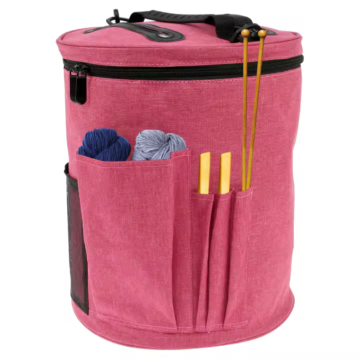 Bolsa De Almacenamiento Para Tejer Y Crochet De Gran Capacidad Portátil Con Bolsillo Para Agujas Y Gancho Organizador De Herramientas De Bordado Y Costura - 1