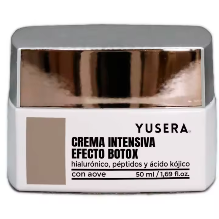 Crema Intensiva Efecto Botox  YUSERA con Argireline, Acido kojico, Acido Hyaluronico y Aceite de Oliva Virgen Extra, 50ml - 1