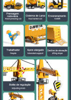 Juego De Juguetes De Vehículos De Ingeniería Para Niños Camión Excavadora Con Música Y Luz Coche De Estacionamiento De Aleación De Tractor Vehículo De Construcción Para Niños - details 4