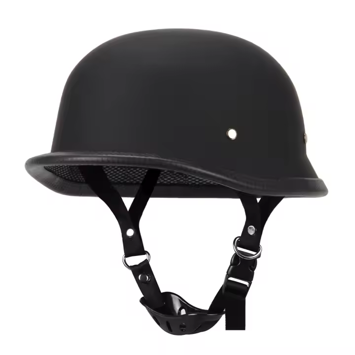 Casco De Motocicleta Medio De Cuero Aleman Vintage Casco Moto Moto Pilot Biker DOT Certificación Unisex Tamaños S-XXL - 1