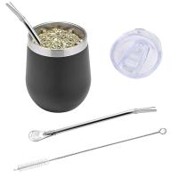 Juego De Taza De Mate Yerba Con Bombilla De Acero Inoxidable Doble Capa Incluye Gourd Para Té De Yerba Mate Con Cucharilla - details 4