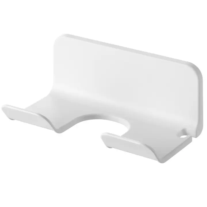 Soporte De Secador De Pelo Montado En La Pared Para Baño Estante De Almacenamiento Plástico Con Adhesivo Fuerte Soporte De Sundries Para El Baño - 1