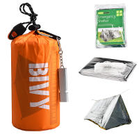 Kit De Refugio De Emergencia Para 2 Personas Bivy Tubo De Camping Saco De Dormir Térmico Manta SOS Impermeable Equipo De Supervivencia - details 7