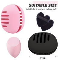 Organizador De Maquillaje De Silicona Ecológica Para Esponjas De Belleza Caja De Almacenamiento Portátil Multi-orificio Para Viajes - details 1