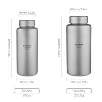 Botella De Deporte De Titanio Tomshoo 1L a Prueba De Fugas Single-layer Ultraligera Para Camping Y Exteriores 750ml Taza Pot Drinkware - details 8