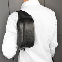 Riñonera de cuero genuino para hombre, bolso de hombro informal de negocios de alta capacidad con correas ajustables, regalos - details 7