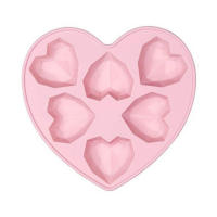 Gran amor diamante pastel molde corazón en forma de chocolate silicona cocina hornear conjunto - details 0