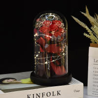 Regalo De Día De San Valentín Para Novia Rosa LED Eterna Decoración Luminosa Para Bodas Y Hogar Creativo Regalo Para Madre - details 2
