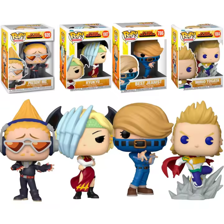 Funko Pack 4 My hero Academia Present Mic Mirio Togata Best Jeanist RYUKYU 920  1007 1004 786 Funko Pop Boku no Hero - 1