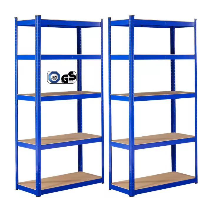 AREBOS Estantería Metálica 180x90x30 Cm - 875 Kg - Azul | Fácil Montaje Sin Herramientas - 1