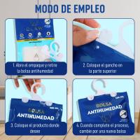 CLAW PROJECT Pack de 12 Bolsas Antihumedad Armario Ropa – Deshumificador Percha Colgante Garaje – Elimina malos Olores - Absorbente Humedad Trastero, Ventanas, Barcos, - details 0