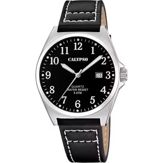 Reloj para Hombre CALYPSO con Correa y Esfera Negras - K5868/4 (Visible, Caja de Acero, Analógico, 10,6mm, Hebilla, 41,7mm, 20mm, 5 ATM, 3 Años de Garantía) - 1