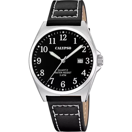 Reloj para Hombre CALYPSO con Correa y Esfera Negras - K5868/4 (Visible, Caja de Acero, Analógico, 10,6mm, Hebilla, 41,7mm, 20mm, 5 ATM, 3 Años de Garantía) - 1