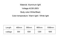 Lámpara De Pared Moderna LED Nórdica Impermeable Para Baño Iluminación De Pared Superficial Montaje En La Pared Fuente De Luz LED - details 5