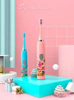 Cepillo De Dientes Eléctrico Para Niños Con Sonido Y Dibujos Animados Recargable Por USB Suave Impermeable Con Cabeza De Reemplazo - details 2