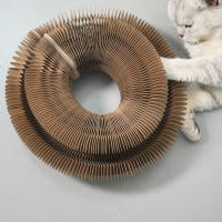 Juguete Para Gatos De Pliegue Accordion Estilo Tablero De Rasguñado Con Algodón Corrugado Tapete De Cartón Divertido Y Alivio De Presión Para Interacción Y Diversiones En Casa - details 6
