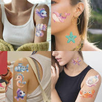 10 Hojas De Pegatinas De Tatuaje Temporal Con Animales Marinos Para Niños Impermeables Para Brazos Y Cuerpo Regalo De Juguetes - details 6