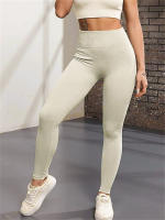 Pantalones De Yoga Ribbed Para Mujer High Waisted Leggings Deporte Gimnasio Fitness Control Abdominal Tallas Verdaderas Tights De Entrenamiento Sin Costuras - details 7
