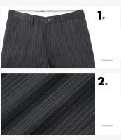 Pantalones Largos De Negocios Para Hombre Con Rayas Y Cuadros De Alta Calidad Pantalones Casuales De Color Sólido De Pierna Larga Para Oficina Marcas De Ropa - details 14