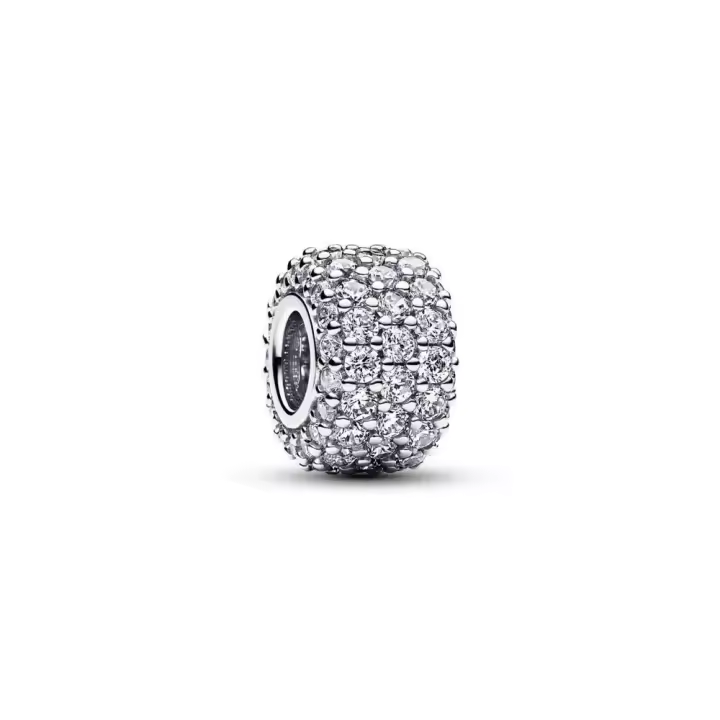 PANDORA Charm Triple Fila Brillante en Pavé - Plata de Ley - 85 Circonitas Cúbicas - 1