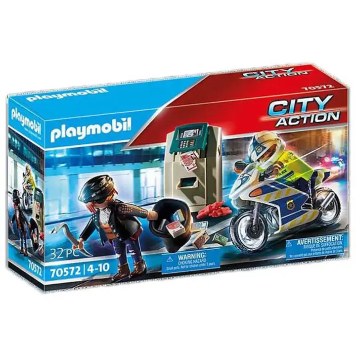 Playmobil 70572 Moto De Policía Persecución Del Ladrón - 1
