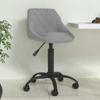 vidaXL Silla de comedor de terciopelo en color Gris claro/Gris oscuro | cómodas modernas ergonómicas para comedor cocina salón hogar - details 0