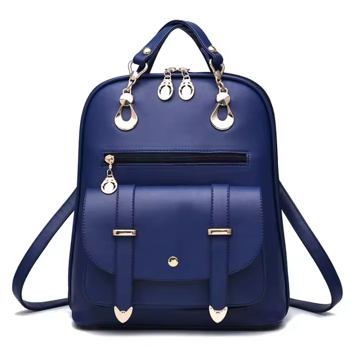 Trendy bags backpacks for women fashionable PU leather dual purpose backpacks women casual schoolbags trendy backpacks women bags fashionable PU leather dual purpose backpacks backpacks - 1