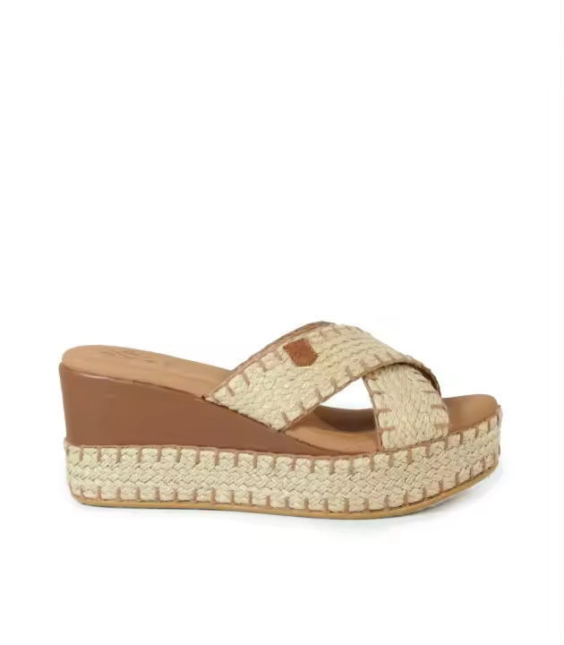 SANDALIAS DE CUÑA TIPO ZUECO PARA MUJER POPA ALBUFERA GALERIA CUERO - 1