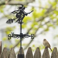 Weathervane De Metal Silueta Artística Decorativa Para Jardín Casa Granja Valla Puerta De Mascota Uso En Techo O Cerca - details 4