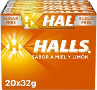 Halls Eucalipto,limon y miel,extra fuerte- original  Caramelo duro Caja con 20 Sticks de 32 g - details 1