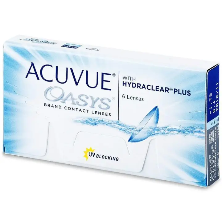 JOHNSON & JOHNSON ACUVUE OASYS WITH HYDRACLEAR PLUS 6 LENTES - 1