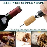 Abrepuertas De Vino Con Corte De Sellador Y Bomba De Aire Seguridad Acero Inoxidable Pin Para Retirar Tapas De Vino Color Rojo/Negro/Azul/Morado - details 4