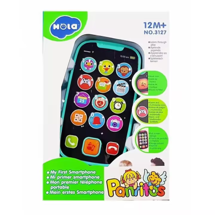 TELEFONO MOVIL CON SONIDOS SMARTPHONE INFANTIL DE PANRITOS - 1