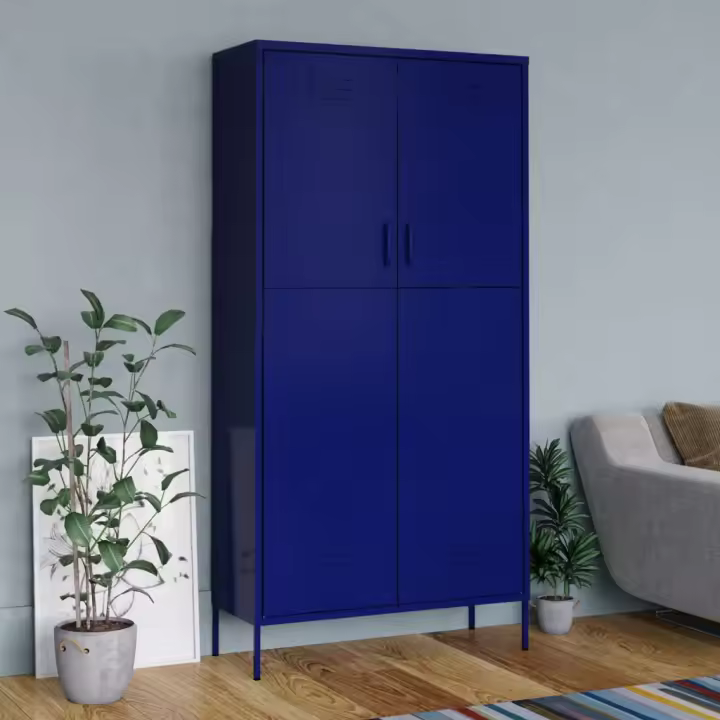 vidaXL Armario de acero azul oscuro 90x50x180 cm - 1