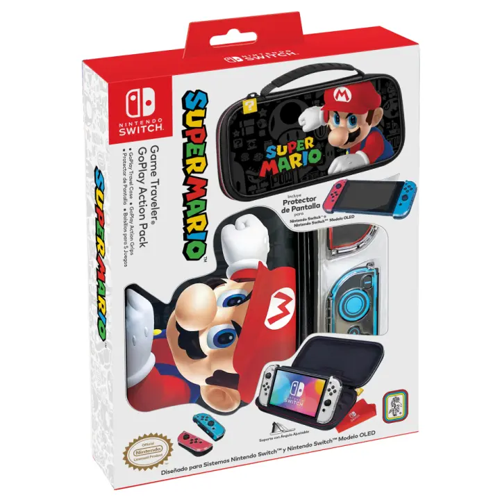 Kit GoPlay SUPER MARIO Funda + Accesorios NNS53AP Licencia Oficial Nintendo para SWITCH/OLED - 1