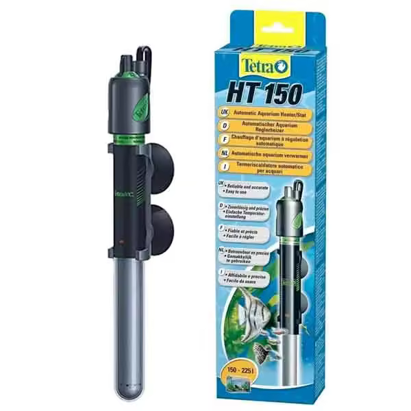 Calentador Acuario TETRA HT-150 150W- Temperatura Ajustable Apto Agua Dulce y Salada - 1