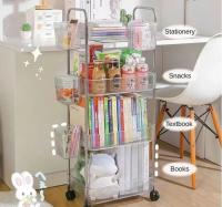 Carro De Acrílico Con Ruedas Ecológico De Tres Capas Para Almacenamiento En Sala De Estar Baño Capacidad Grande Organizador De Cosméticos Para Cocina Y Dormitorio - details 21