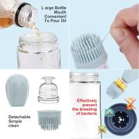 Dispensador de aceite, 180ml con cepillo botella de aceite portátil, para freidora de aire cocina ensalada hornear barbacoa, botellas de aceite para cocina (azul) - details 1