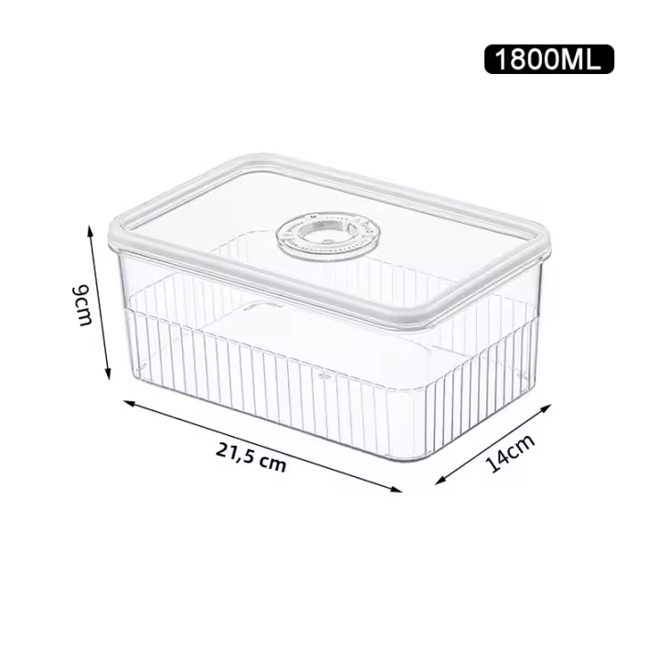 Organizador De Nevera Transparente Contenedores De Almacenamiento Para Alimentos Cestas De Frutas Y Verduras Organizador De Cocina - 1