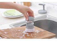 Cepillo De Cocina Automático De Limpieza No Adhesivo Con Presión Tipo Herramienta De Limpieza De Utensilios De Cocina Ecológico Plástico Para Lavado De Ollas Y Platos - details 0
