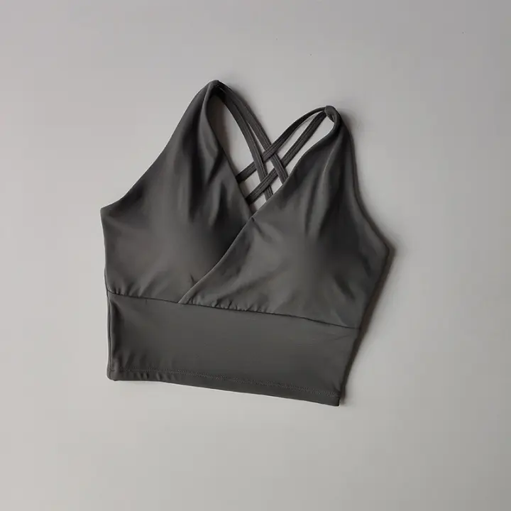 Sudadera Deportiva De Alta Gama Para Mujer Anti-sudor Fitness Top Sin Costuras Yoga Shockproof Crop Top Push up Bras Para Gimnasio Ejercicio - 1
