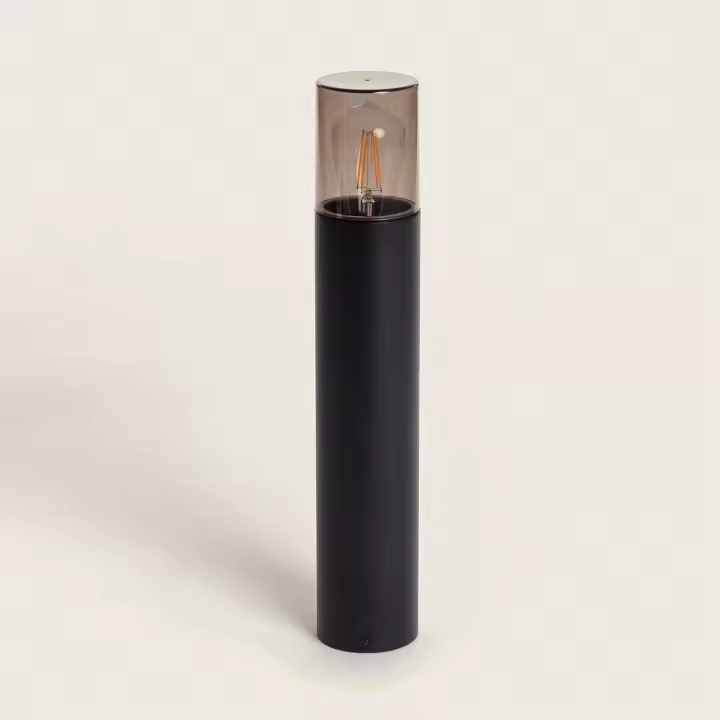 Ledkia Baliza Exterior Superficie Pie 50cm Aluminio Solok Negro Mate - 1