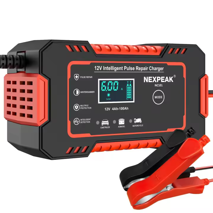 Cargador de badería inteligente de 12 V Y 6 A, desulfatador para mantenimiento de baderías de automóviles - 1