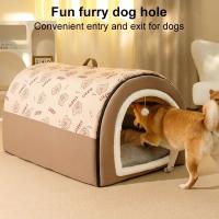 Casa De Perro Invierno Cama Caliente Desmontable Lavable Saco De Descanso Profundo Para Perros Medianos Y Grandes Algodón 100% Estilo Mecánico De Limpieza - details 11